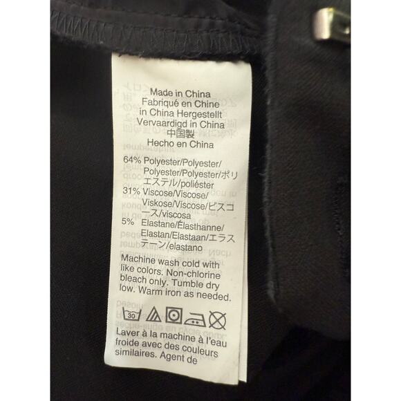 J. Crew High Rise Peyton Crop Wide Leg Stretch Trouser Pants Pockets 14 T Black - Picture 8 of 15